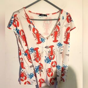 Lily womens lobster shirt size small